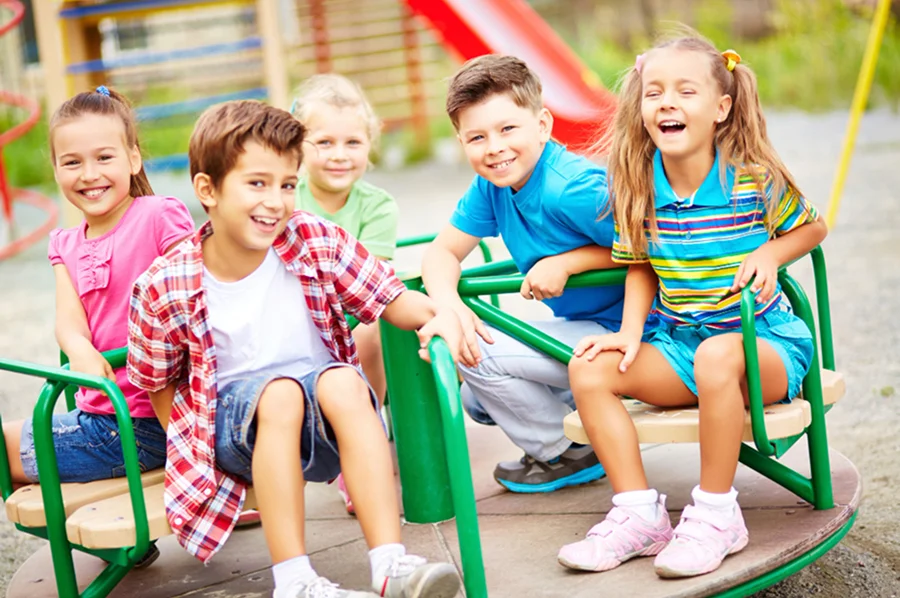 Kids playing in park